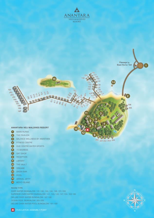 Anantara Veli Maldives Resort – szigettérkép